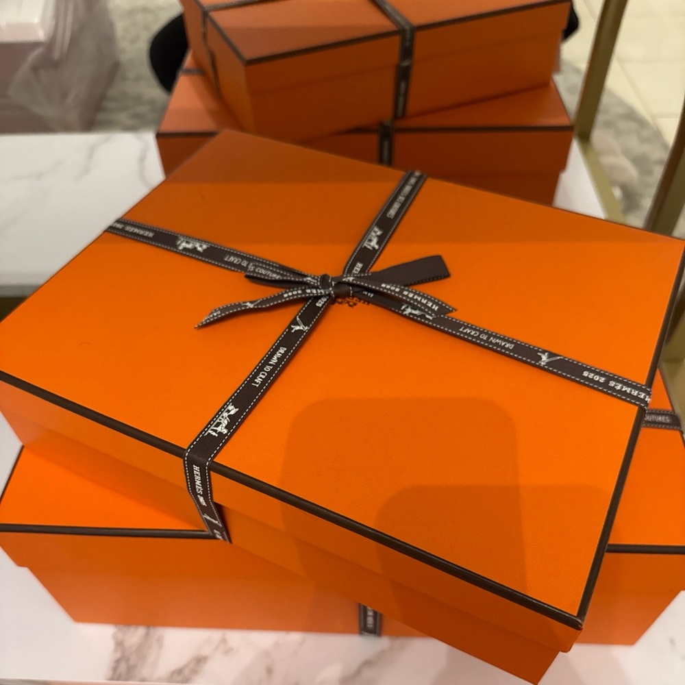 Hermes Orange Shoe Box